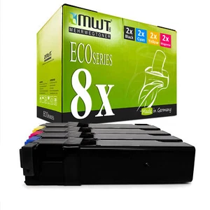 8x Cartouche D'Encre pour Epson Aculaser CX 29 NF Dnf , S050627 - S050630 CMYK - Photo 1/5