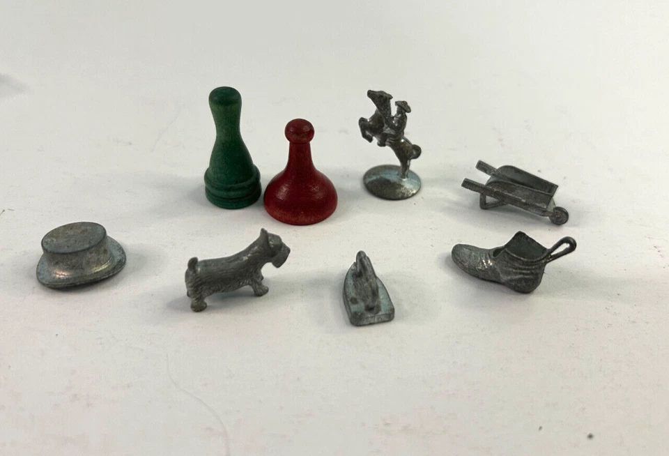 Винтажные сменные жетоны Монополия (дерево и металл) - Изображение 1 из 3