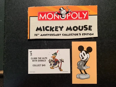 Monopoly  Mickey Mouse  CLIMB THE ALPS WITH DONALD   75th Anniversary  2004 - Image 1 of 3