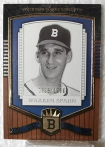 2003 U D Classic Portraits  "Warren Spahn. Pr: 0598/1200 - Picture 1 of 2
