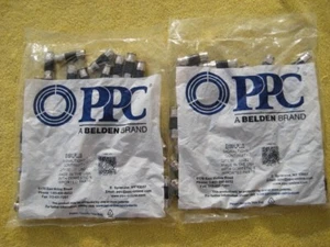 100 Pack Belden PPC EX59XLPLUS Signal Tight Compression Connectors - Picture 1 of 3