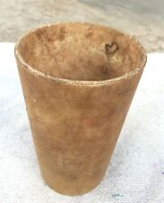 19c Vintage Old Handcrafted Marble Stone Heavy Tumbler Decorative Rich Patina