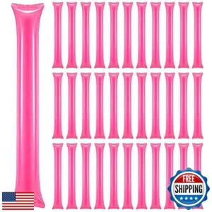 Lovecheer 50PCS Pink Thunder Sticks Noise Makers Inflatable Plastic Spirits S - Picture 1 of 5