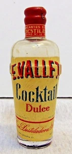 Vintage Collectible 4.5" Bottle E.Valleti Cocktail Dulce Made in Mexico - Picture 1 of 10