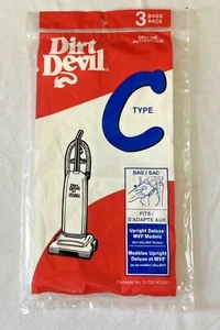 3 Dirt Devil 3700147001 Type C Deluxe Vacuum Bags for Dirt Devil - Picture 1 of 2