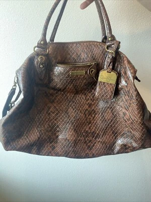 Bolso de mano Jessica Simpson XXL cocodrilo leopardo equipaje de fin de semana nuevo sin etiquetas Foto 1 de 4