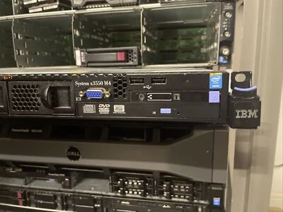 IBM System x3550 M4 Server - x2 Xeon E5-2650 48GB DDR3 x2 750w PSU  - Image 1 of 4