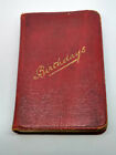 Lovely, Antique, 19th Century, Red, Pocket Birthday Book, beautiful handwriting