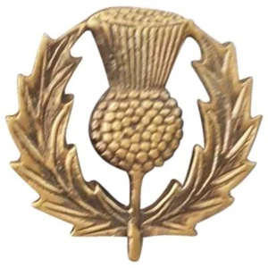Scottish Glengarry Cap Badges Thistle Emblem Antique Finish/Army Cap Badge 2" - Picture 1 of 1