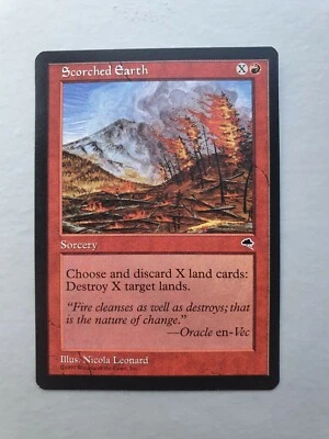 Scorched Earth, MTG Tempest (1997) Rare Red Sorcery VNM  - Image 1 of 2