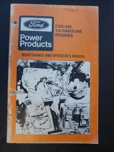 VTG Original Ford Motor Company Tractors CSG-649 1-6 Gasoline Engine Manual - Picture 1 of 3