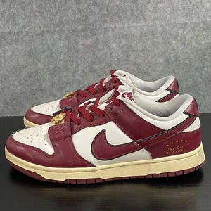 Nike Dunk SE Low Mens Shoes 10 Sisterhood Team Red White Leather Sneakers - Picture 1 of 10