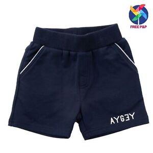 AYGEY Sweat Shorts Size 9M Coated Logo Elastic Waist