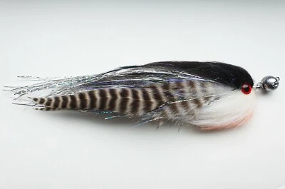 FISHIN ADDICT JIG FLY Salt n Pepper Steamer fishing fly lure handmade pike SUPER FLY 5g cheb