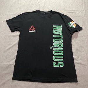 T-shirt Reebok UFC Connor McGregor uomo M Notorious Ireland Dublin maglietta nera - Foto 1 di 10