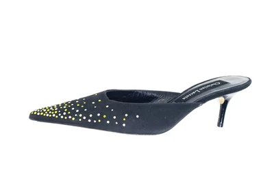 Christian Lacroix Mujer Tacones Mula Tachonados Punta Negra Gamuza 36.5 6.5 Foto 1 de 4