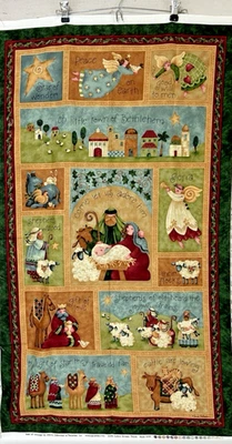 Star of Wonder Nancy Halvorsen Christmas Nativity Cotton Quilt Panel Benartex - Image 1 of 4