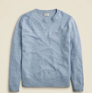 J Crew Marled Cashmere Linen Sweater Men's Medium $158 CJ375 Blue New - Picture 1 of 7