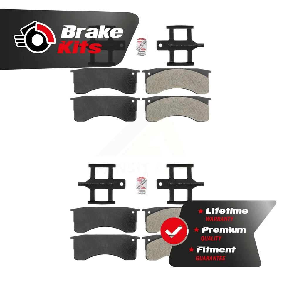 Front Rear Semi-Metallic Pads Kit For 2014-2017 IC Corporation CE School Bus - Image 1 of 1