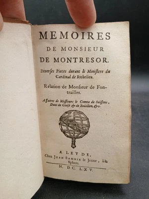 Mémoires de Monsieur de Montrésor - 1665 - Photo 1/4