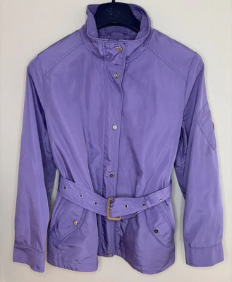 Ralph Lauren Women’s Belted Funnelneck Jacket Size Medium- Purple Lightweight - Image 1 of 4