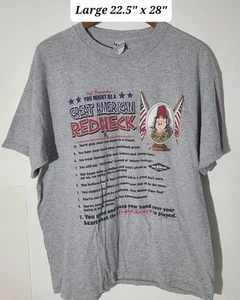 Vintage 2005 Jeff Foxworthy “Great American Redneck” Gray Large T-Shirt Y2K - Picture 1 of 5
