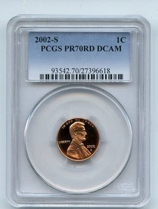 2002 S 1C Lincoln Cent PCGS PR70DCAM - Picture 1 of 1
