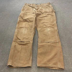 Pantalone Carhartt doppio ginocchio uomo 36 vestibilità 35x32 B01 Duck Baggy effetto invecchiato made in USA - Foto 1 di 14