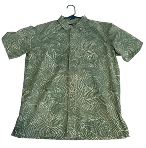 Herren Reyn Spooner Classic Molokai Channel grün weiß Wellen M limitierte Neuauflage - Bild 1 von 8