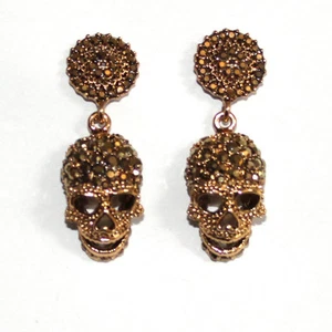 Pendientes redondos de gota de cristal dorado Butler and Wilson NUEVOS - Imagen 1 de 1