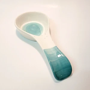 Boston Warehouse Spoon Rest Speckled Gradient Turquoise Blue - Picture 1 of 10