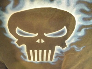 T-shirt Punitore Teschio Fiammeggiante Blu Taglia XL Marvel Comics - Foto 1 di 4