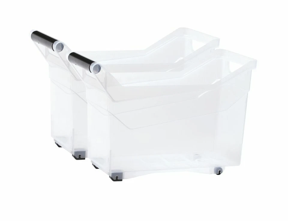 Aufbewahrungsbox Box Kunststoffbox Lagerbox Regalbox mit Rollen, stapelbar - Bild 1 von 1