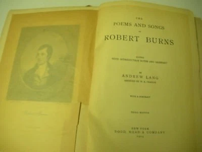 Poems & Songs Of Robert Burns HC 1904 Dodd Meade Third Ed.Edited by Andrew Lang Foto 1 de 4