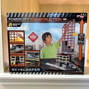 Power City Construction Skyscraper Building Set 550+ Pieces Working Elevator - Picture 1 of 3