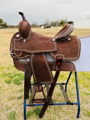Barrel, Deep Seat, Stitched, Adults & Kids-Youth Western Horse Barrel Saddle - Image 1 of 4