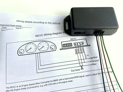 BMW e36 giri/min, giri, convertitore velocità motore, adattatore per quadro strumenti - Immagine 1 di 4