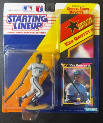 '92 Starting Lineup VTG Ken Griffey Jr. Figure MLB S. Mariners #24 HOF w/Poster! - Image 1 of 2