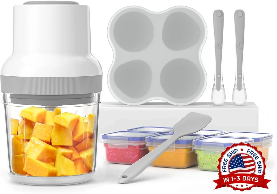 Fabricante de alimentos para bebés de 10 oz máquina de puré con procesador.neuvo - Изображение 1 из 4