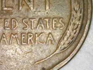 1935 Lincoln Wheat Cent Letter "C" in America Striking Error US Mint Coin - Picture 1 of 3