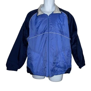Vintage Champion Patchwork Nylon Lightweight Fully Lined Track Athletic Jacket L - Picture 1 of 8