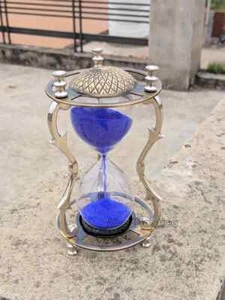 Vintage Messing Sanduhr im antiken Stil - dekorativer 5-Minuten-Timer - Bild 1 von 4