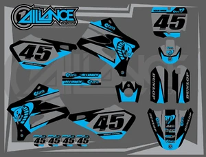 COBRA 2010 - 2017 CX 50 SR KING MOTOCROSS DECALS DIRT BIKE BLUE GRAPHICS  - Picture 1 of 5