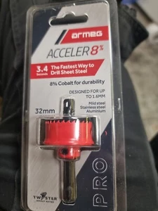 ARMEG ACCELER8 Impact HSS Cobalt Sheet Metal Holesaw Drill,32mm - Picture 1 of 1