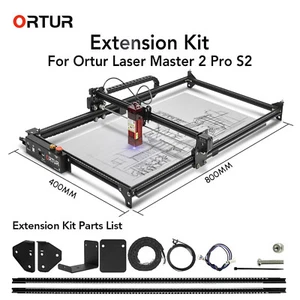 Estante de extensión de área eje Y ORTUR para grabador Laser Master 2 PRO S2 400 mm * 800 mm - Imagen 1 de 12