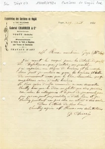 Dépt 07 - Vogüé - Petite Entête Exploitation des Carrières de Vogüé & Ruoms 1921 - Bild 1 von 1