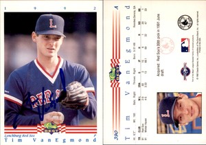 Tim VanEgmond Signed 1992 Classic Best #390 Card *Autograph Den* Auto