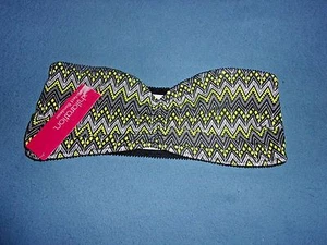 Size S/P Xhilaration Lightly Lined Perfect Bandeau Zig Zag Print - Picture 1 of 2