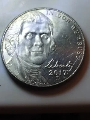 2017 D-Nickel Double Die Error on Obverse & Reverse      L - Image 1 of 4