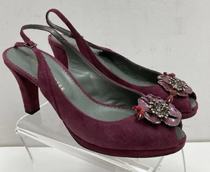 Rebeca Sanver Plum Heeled Sandals Shoe. Size EUR40 - Picture 1 of 7